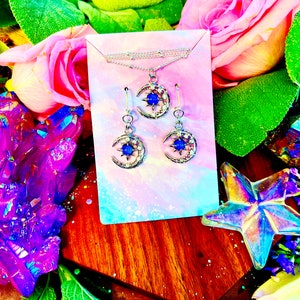Magickal Moon Set ~ Anita Apothecary, Ear Cuffs, Moon Earrings, Moon Witch Jewelry, Celestial Jewelry, Moon Goddess Jewelry