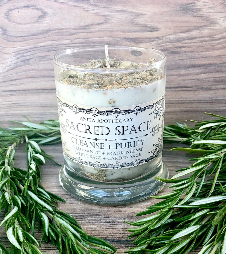Sacred Space Cleansing Candle Sacred Sage White Sage Etsy
