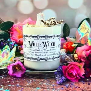 White Witch Ritual Candle~ Goddess, Anita Apothecary, Magick, Wicca, witch candle, witchcraft candle, white magick, witches spell, Witch