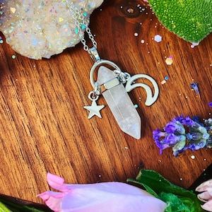 Quartz Energizer Point Crystal Pendant ~ Anita Apothecary, Celestial Jewelry, Aura jewelry, Aura Crystals, Aura Tower, Aura Necklace