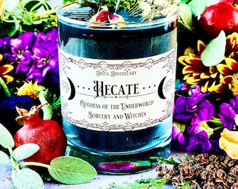 Goddess Hecate Ritual Candle - Anita Apothecary, Hekate Candle, Hecate Oil, Hekate Offering, Goddess Hekate Hail Hekate Hecate