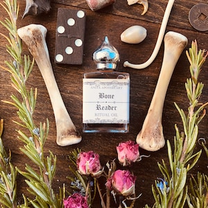 Bone Reader Ritual Oil ~ Bone Reader, Throwing Bones, Throwing the Bones, Anita Apothecary, Hoodoo Tools