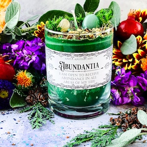 Abundantia Ritual Candle Anita Apothecary, Manifesting Candle, Abundance, Witches oil, witchcraft oil, witches spell oil, Prosperity candle image 1