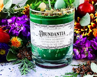 Abundantia Ritual Candle~ Anita Apothecary, Manifesting Candle, Abundance, Witches oil, witchcraft oil, witches spell oil, Prosperity candle