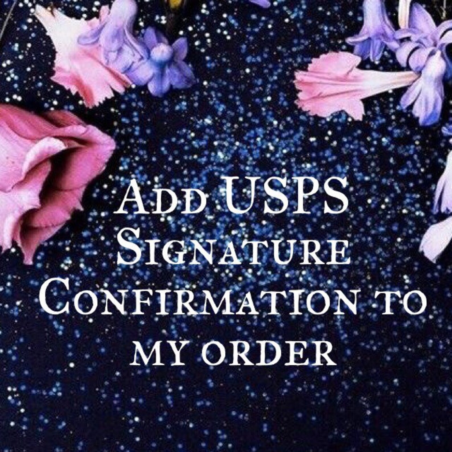 Usps signature confirmation add on etsy