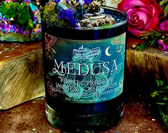 Medusa ~ The Protectress by Anita Apothecary, Gorgon Candle, Serpent candle, Greek Mythology candle, Goddess Athena, witches candle