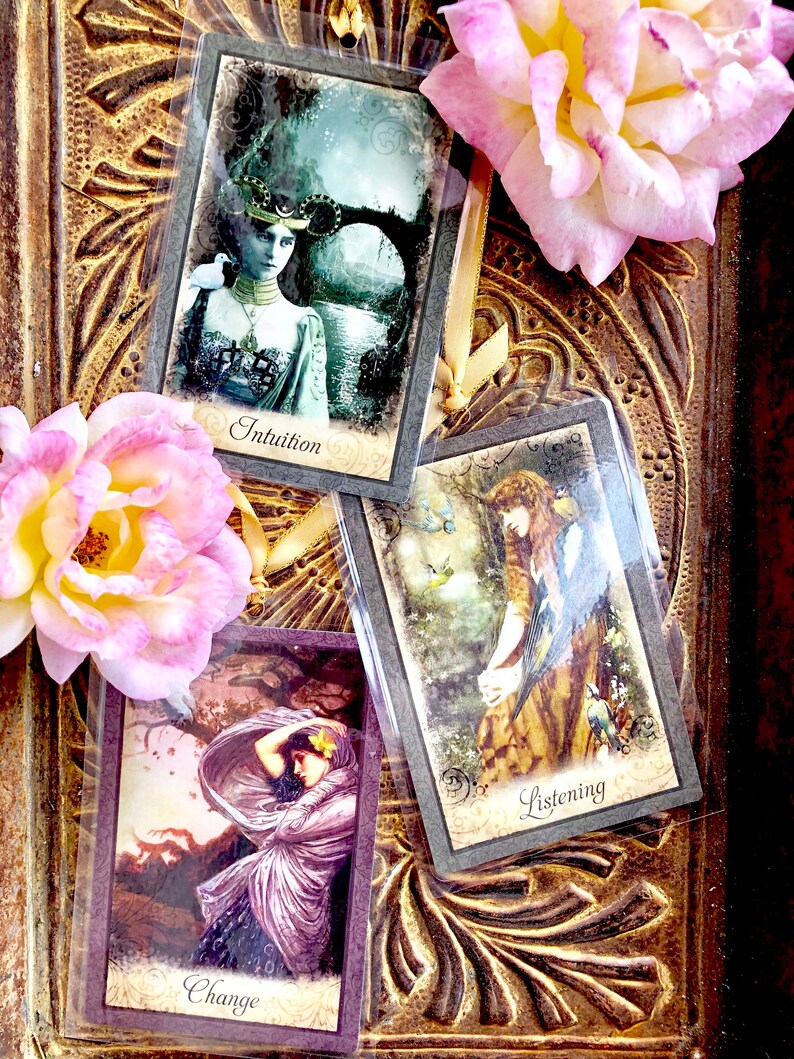 Oracle Card Bookmarks Laminated Tarot Deck Rider Waite Etsy