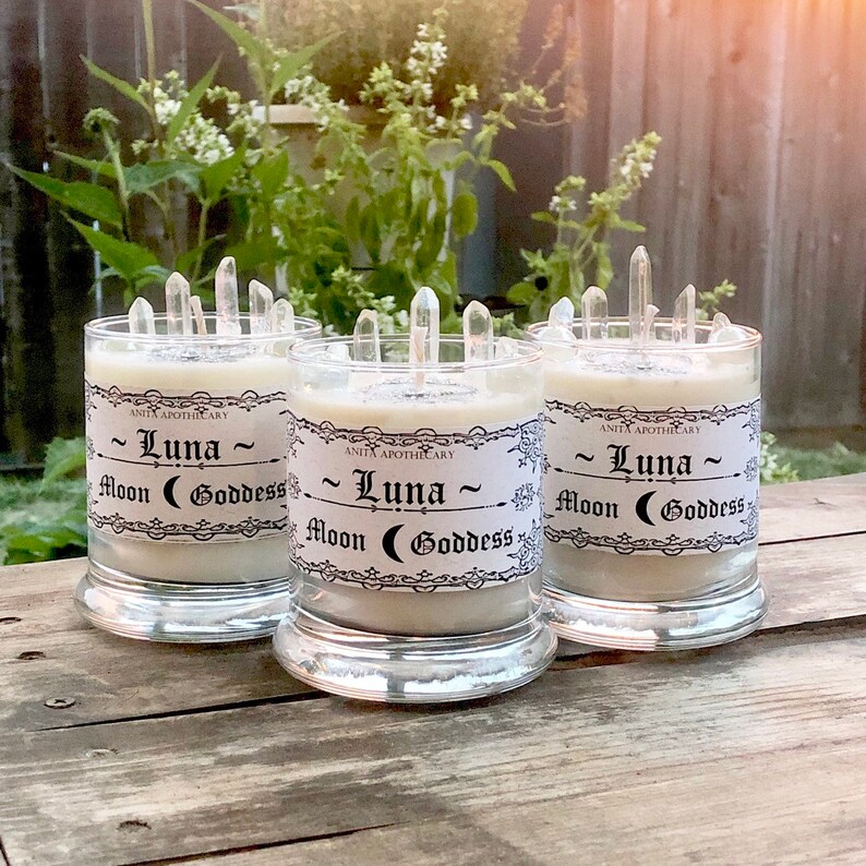 Luna Candle Goddess of the Moon Ritual Candle Wiches Candle Etsy