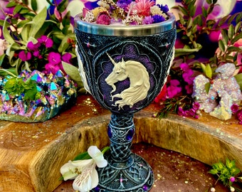 Unicorn Legends Candle | Anita Apothecary, unicorn candle, Chalice candle, Unicorn Decor, Unicorn Aesthetic, Fairy Aesthetic, Fairy Candle