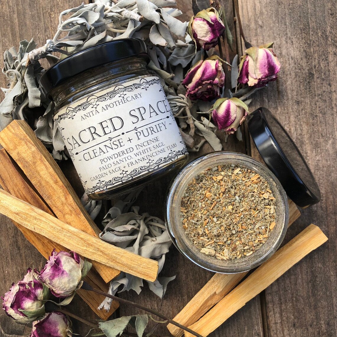 Sacred Space Powdered Incense Sacred Sage White Sage Etsy