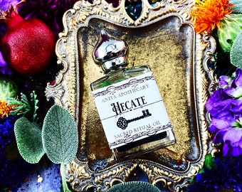 Hecate Anointing Oil | Anita Apothecary, Hekate Ritual Oil, Hecate Oil, Hecate Offering, Witchcraft Ritual Oil, Hekate Candle