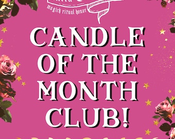 NEW! Candle of the Month Club | Anita Apothecary, Mystery Candle, Witches Ritual Candle, Sabbat Candle, Zodiac Astrology Candle, Witch Gifts