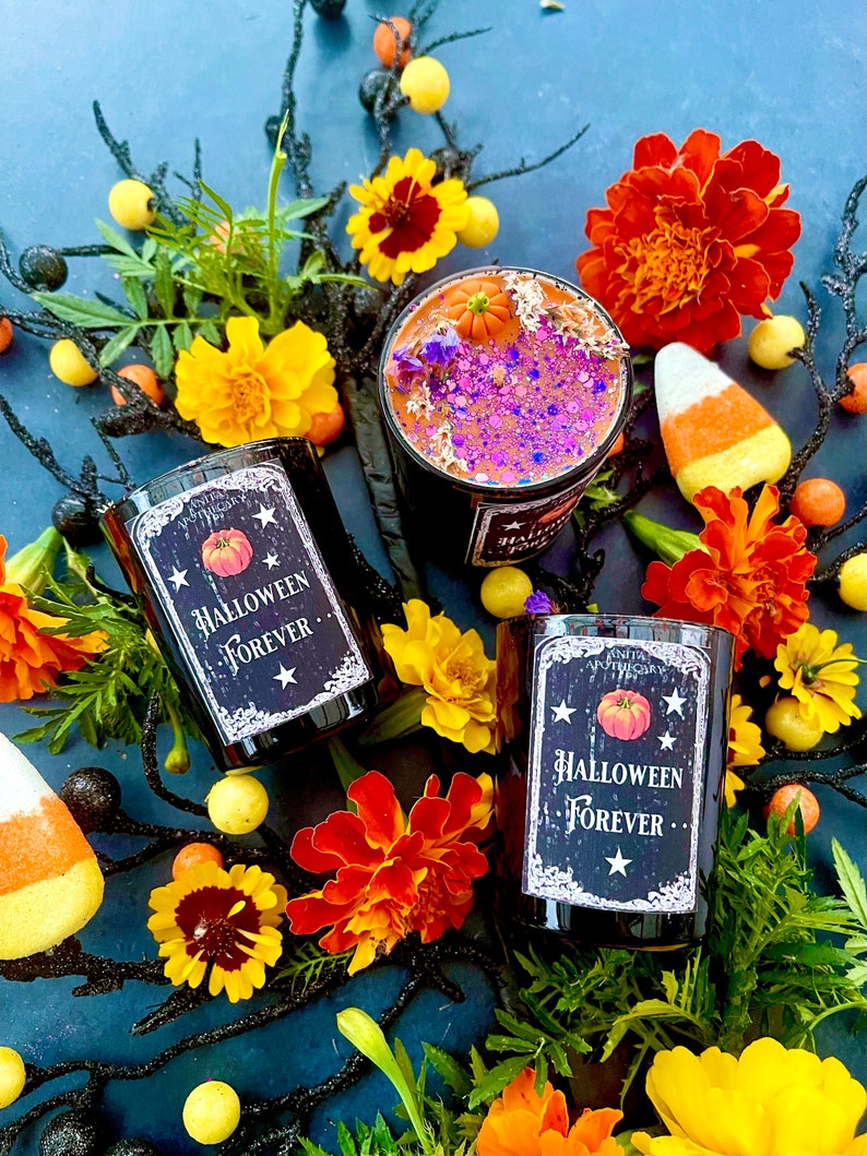Halloween Forever Votive Anita Apothecary, Halloween candles, Halloween Decor, Pumpkin candles, pumpkin spice candle, Day of the Dead image 10