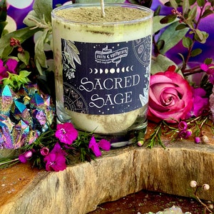 Sacred Sage Witches Smudge Candle, Sacred Sage Smudge, Sage Candle, Anita Apothecary, Floral Smudge, Empath Oil, Moonstone Oil image 4