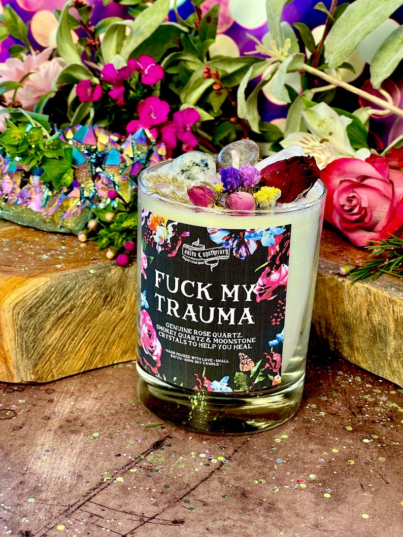 Fck My Trauma Candle Anita Apothecary, Trauma Recovery, Mental Health, Mental Health Gift, Hard Times, Specialty Candles, Anxiety Candle image 7