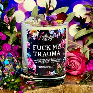 Fck My Trauma Candle Anita Apothecary, Trauma Recovery, Mental Health, Mental Health Gift, Hard Times, Specialty Candles, Anxiety Candle image 5