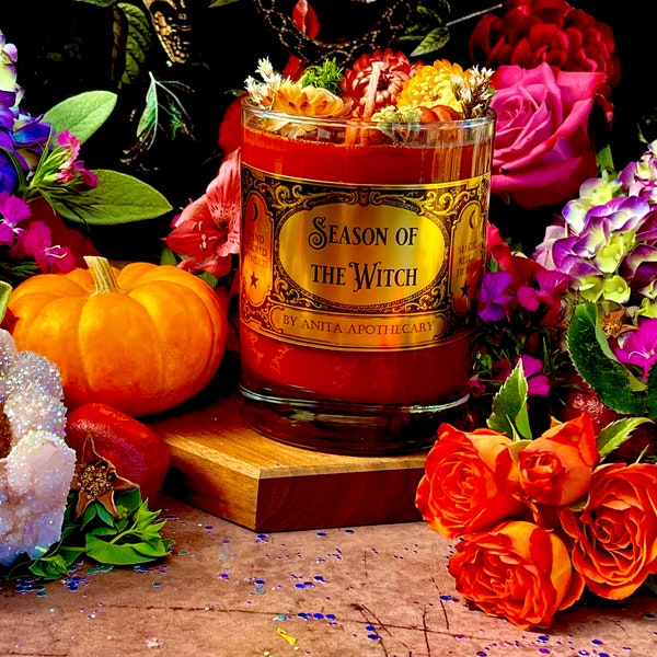 Season of the Witch Candle ~ Anita Apothecary, Samhain candle, Halloween Candle, Necromancy Candle, witches spell candle, witchcraft candle