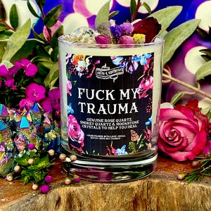 Fck My Trauma Candle Anita Apothecary, Trauma Recovery, Mental Health, Mental Health Gift, Hard Times, Specialty Candles, Anxiety Candle image 1