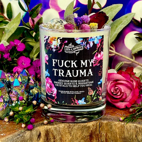 F*ck My Trauma Candle | Anita Apothecary, Trauma Recovery, Mental Health, Mental Health Gift, Hard Times, Specialty Candles, Anxiety Candle