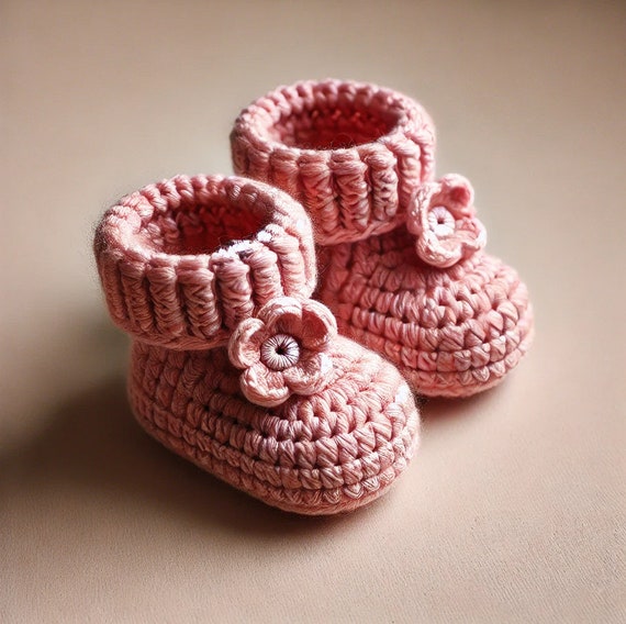 Handmade baby booties hot sale