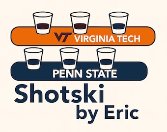 Handmade Wooden Shotski: 6-Foot Ski Shot Glass Holder