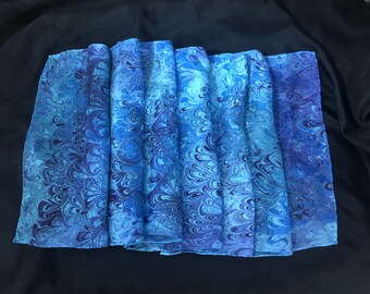 Sapphire Blue Silk Scarf