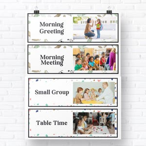 Daycare and Preschool Visual Schedule Classroom Routine Daily Schedule Signs