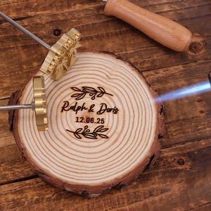 Custom branding iron for wedding, Custom wood branding iron and coconut stamp, suitable for birthday party use, Gift for woodworking