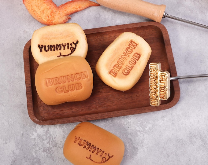 Personalized Sourdough Stamp: Custom Logo Branding Iron for Burgers & Steak, Outdoor Grill Tool