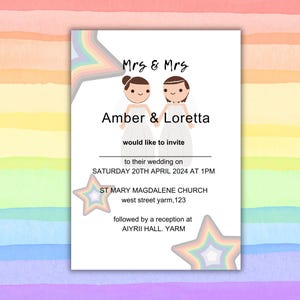 Lebendige LGBTQ + Geburtstagseinladung Rainbow Pride Design Bearbeitbare Canva Vorlage, Sofortiger Download Druckbare Inklusive Feierkarte