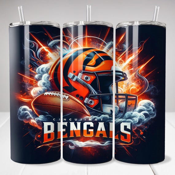 Bengal 20oz Skinny Tumbler Wrap PNG, Sport 20oz Tumbler PNG, Mascot Sublimation Tumbler PNG Digital Download, football Tumbler