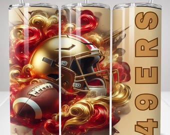 San Francisco Tumbler Wrap, 20oz Skinny Tumbler PNG, Sport Mascot Sublimation, Football Tumbler Design, Digital Download, 20oz Tumbler Art