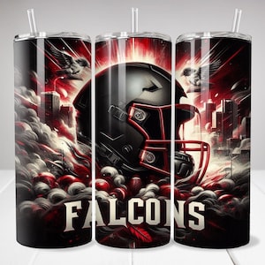 Falcon 20oz Skinny Tumbler Wrap PNG, Sport 20oz Tumbler PNG, Mascot Sublimation Tumbler PNG Digital Download