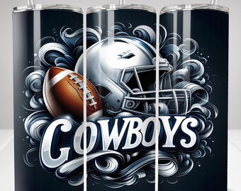 Cowboy 20oz Skinny Tumbler Wrap PNG, Sport 20oz Tumbler PNG, Mascot Sublimation Tumbler PNG Digital Download