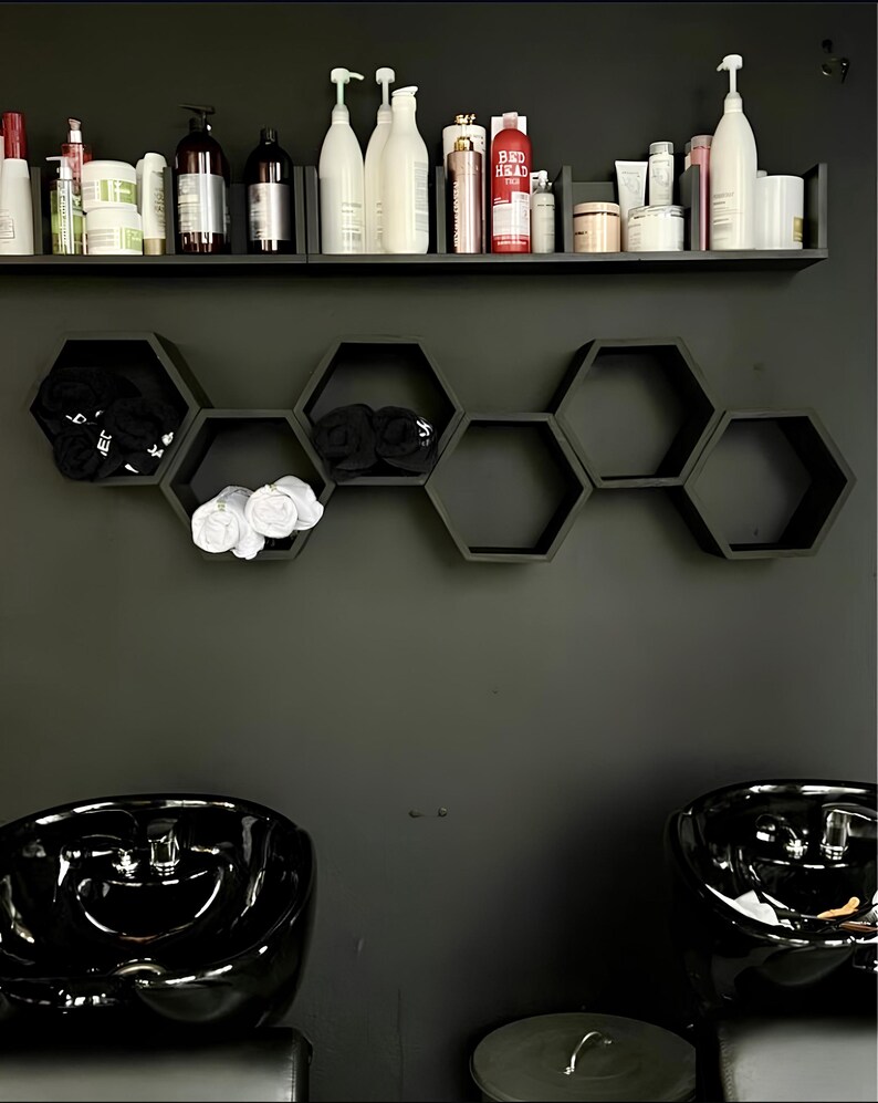 Hexagon Shelves, Shelves, Wall Shelves, Wall Decor, Floating