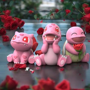 Kanto Starter Bulbasaur Charmander Squirtle | San Valentino | sii speciale il mio San Valentino | amore | regalo ideale | per lui | per lei |