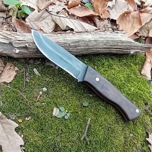 Bushcraft Knife, Camping Knife,  Carbon Steel Knife, Handmade Knife, Hunting Knife, 80CrV2 Steel
