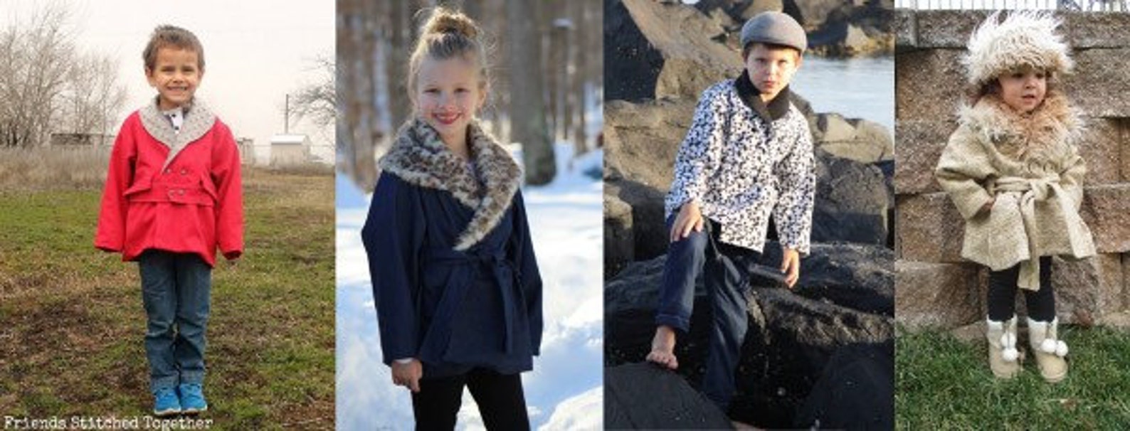 The Mackinaw Coat PDF Sewing Pattern for on Trend Kids Winter Coat Etsy