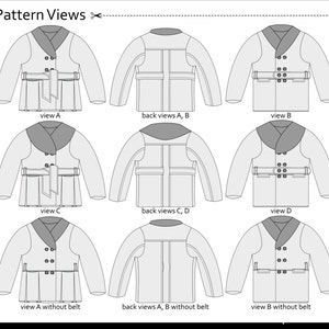 The Mackinaw Coat PDF sewing pattern for on trend kids winter coat image 3