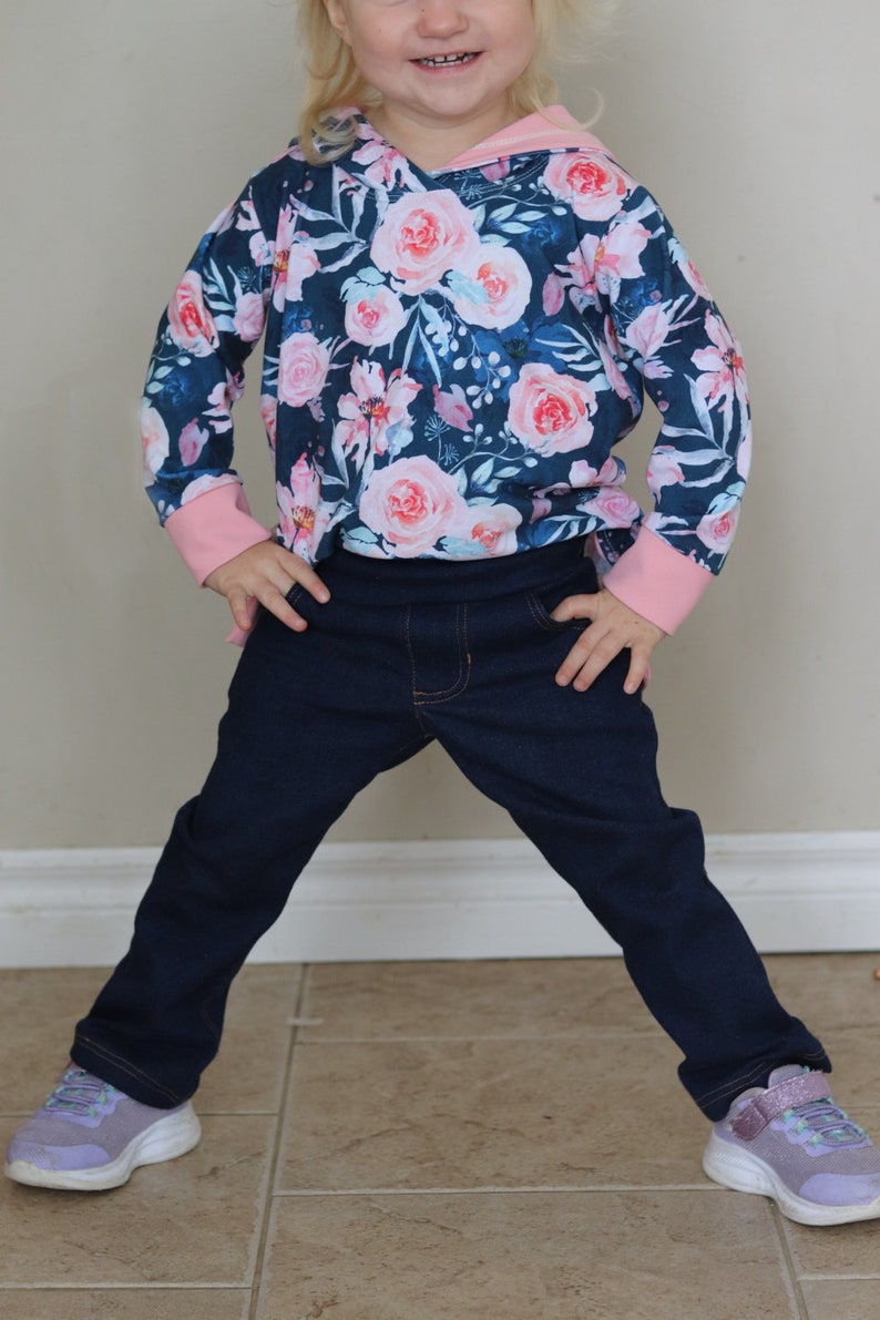 Prancer Pull-On Jeans PDF Pattern Pull-On waistband/stretch jeans/sizing baby/toddler/tween/teen image 7