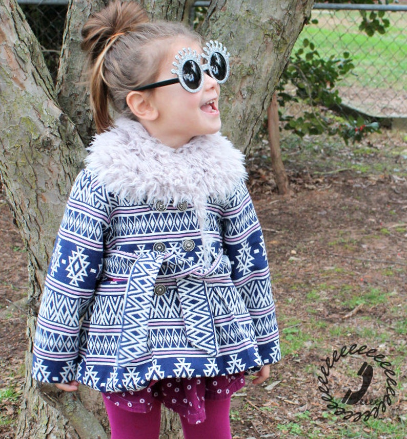 The Mackinaw Coat PDF sewing pattern for on trend kids winter coat image 1