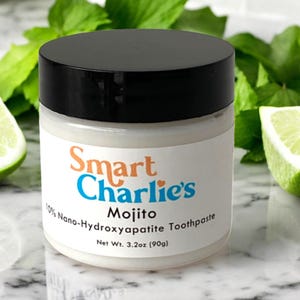 10% Nano-Hydroxyapatite Toothpaste -Mojito, Non-Toxic Toothpaste, Fluoride Free Paste, Natural Toothpaste, Organic Dental Care, Kid Friendly