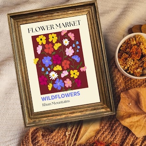 Impression numérique Fleurs sauvages d'Abraxos | affiche du marché aux fleurs | trône de verre | Fan art | Sarah J Maas | Fichier numérique uniquement | Livre d'art | Manon