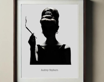 オードリー ヘプバーンのデジタル肖像画をすぐにダウンロード | 印刷可能な象徴的なアート