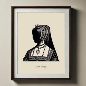 Anne Boleyn Digital Portrait for Instant Download | Printable Historical Art
