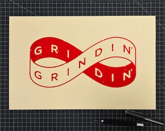 Grindin' 11x17 silkscreen print