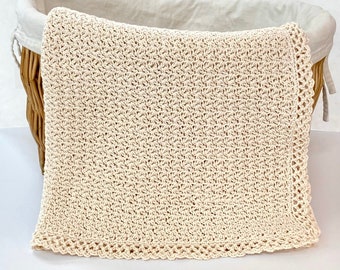 Delightful Baby Dreams Crochet Baby Blanket Kit - Baby Blanket Crochet PATTERN + 6 skeins of Organic Cotton Yarn - Soft - Heirloom