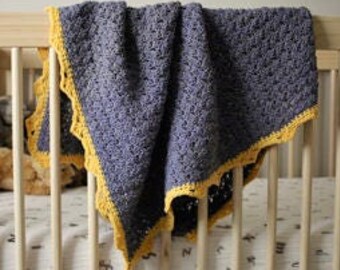 Royal Baby Blanket Crochet Pattern - reversible baby blanket - Crochet Baby Blanket Pattern - multiple sizes