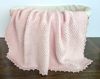 Addie's Baby Blanket Crochet PATTERN - Tunisian Crochet - Crochet Baby Blanket Pattern - Tutorial Videos Included