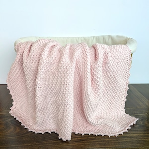 Addie's Baby Blanket Crochet PATTERN Tunisian Crochet Crochet Baby Blanket Pattern Tutorial Videos Included image 1